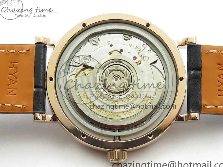 MIROTIME 1218 Durable Portofino 37mm RG V7F 1:1 Best Edition Gray Dial Diamonds Bezel on Black Leather Strap A 7089